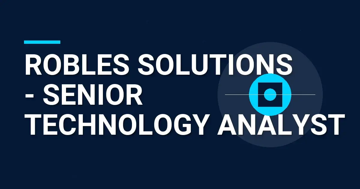 Robles Solutions - Senior Technology Analyst